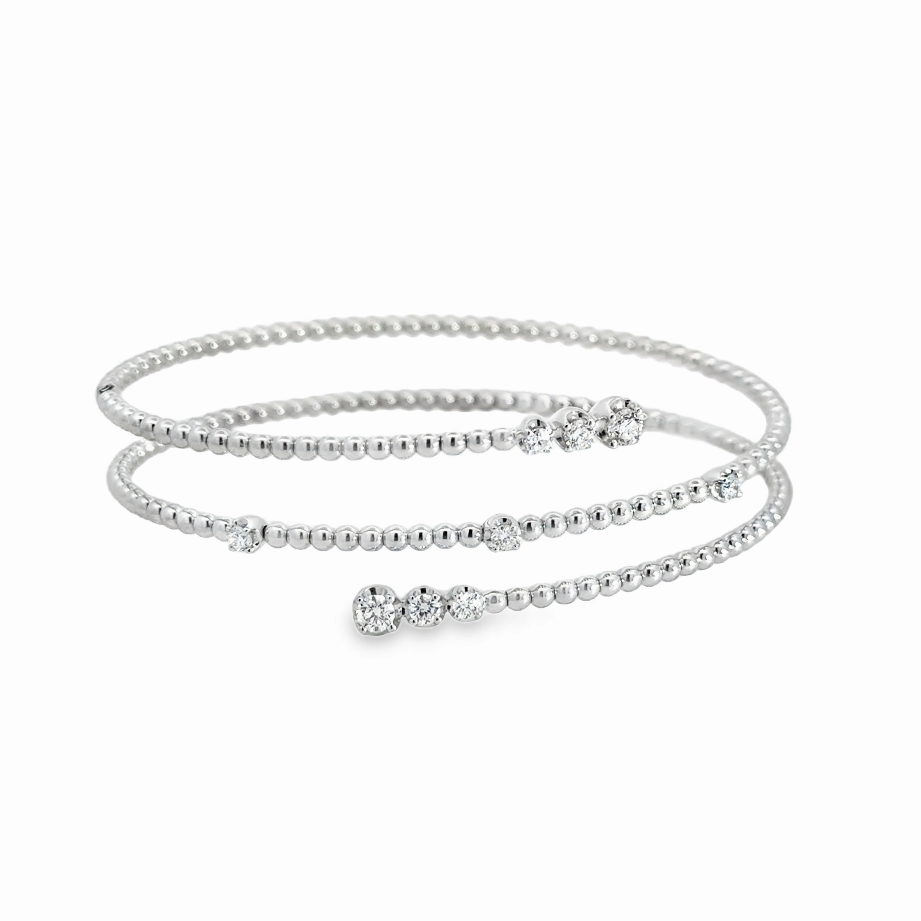 14K White Gold Diamond Bracelet - 0.58 Carats Copper Tones Must-Own Item