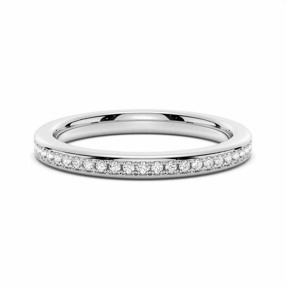 Half Eternity Round Cut Moissanite Classic Wedding Band Fresh Light Charming Stones