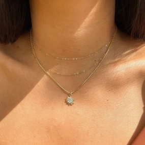 HARLOW CZ DIAMOND SUN NECKLACE Attractive Jewelry Radiant Accent