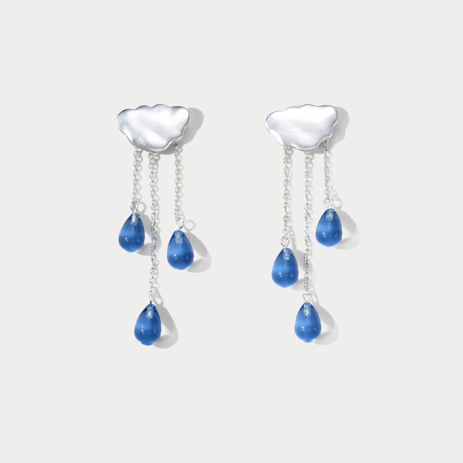 Modern Contour Rain Drop Earrings