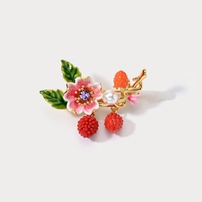 Creative Twist Raspberry Flower Brooch
