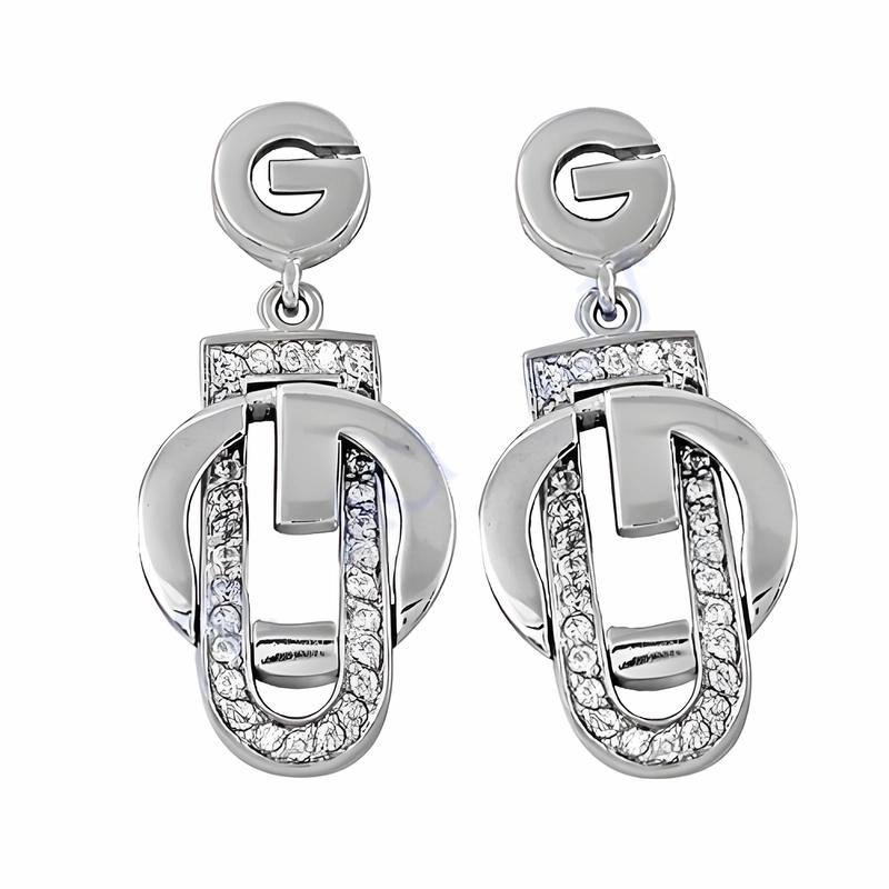 Stunning Antique Cubic Zirconia Gemstone Silver Earrings Safe Ornament Petite Decoration