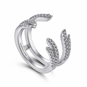 Beauty Touch Refined Choice Pave Set Diamond Ring Enhancer 14K White Gold