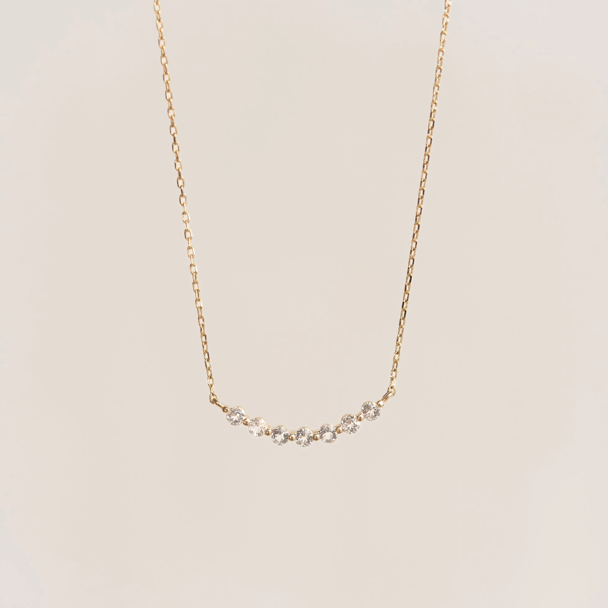 April Birthstone Necklace 14k Gold - Diamond Graceful Fashion Luxury Style