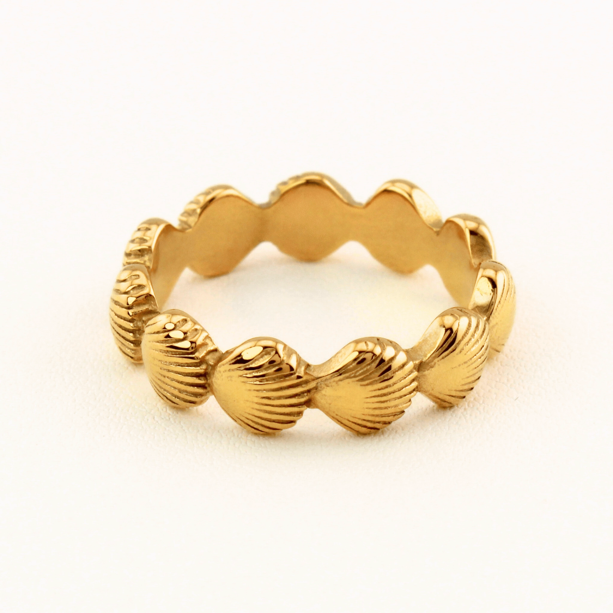 Balanced Geometry Artistic Art SYDNEY SHELL RING