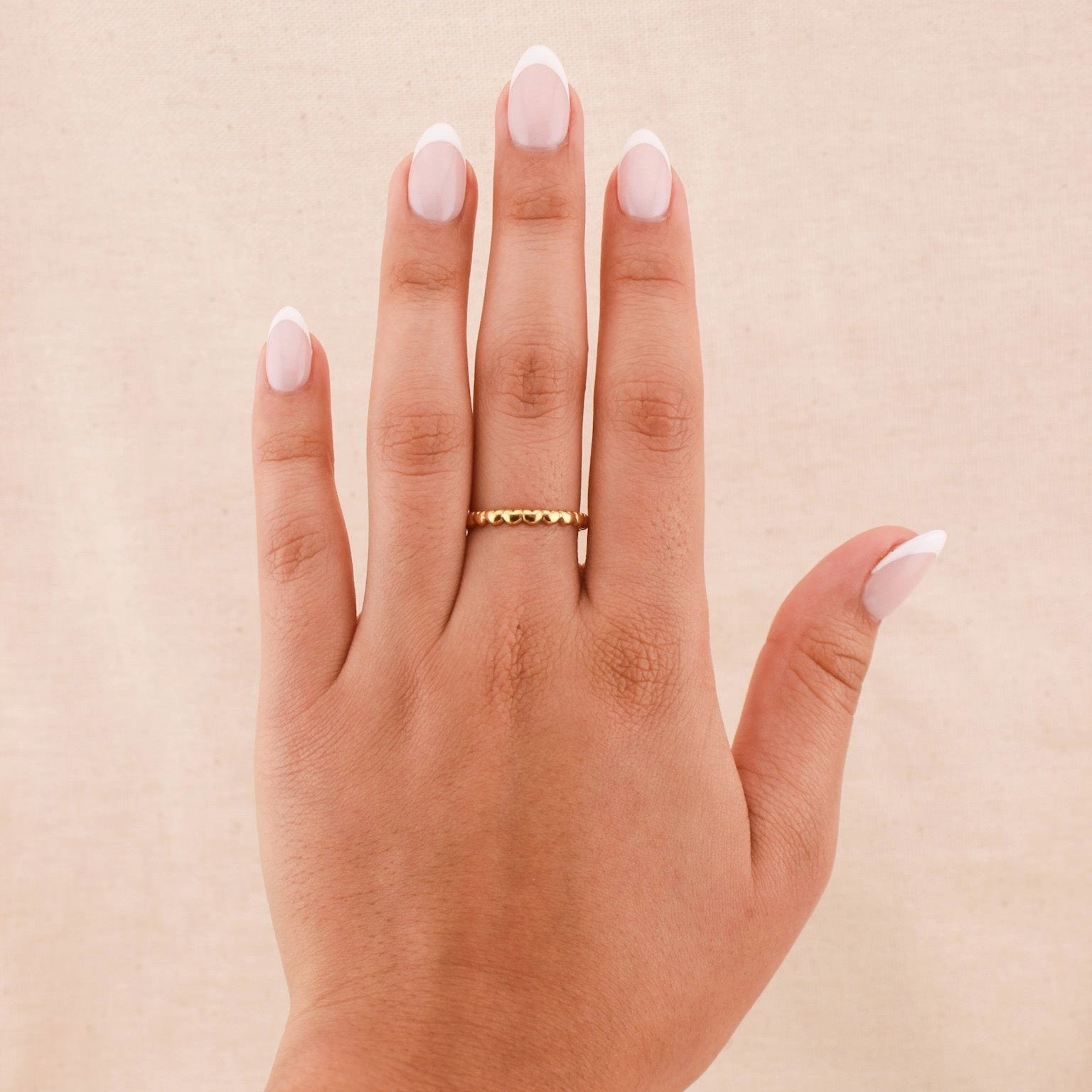 AMOUR HEART RING Artisan Jewelry Painted Surface