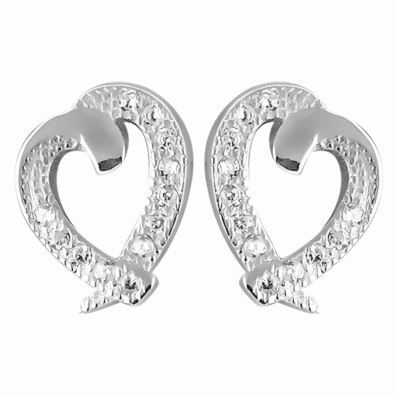 Delicate Adornment Romantic Cubic Zirconia Silver Gemstone Earrings - Elegant & Affordable Jewelry
