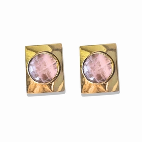 Rose Quartz Earrings | Soft Pink Summer Gemstones Minimalist Ornament