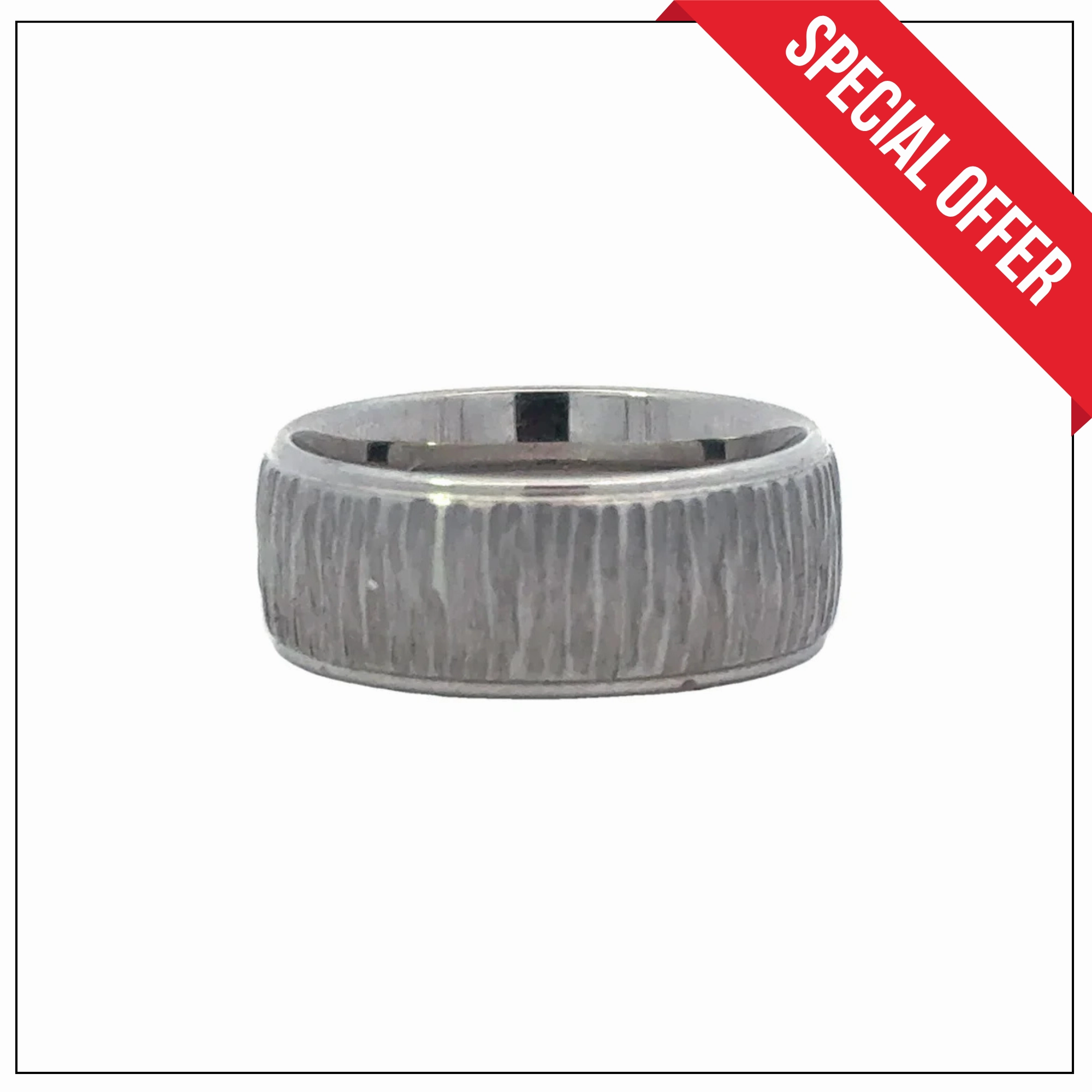 Classic Flow Royal Cobalt Tree Bark Wedding Band