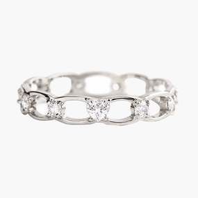Breezy Look Effortless Sparkle S925 Heart Sterling Silver Ring
