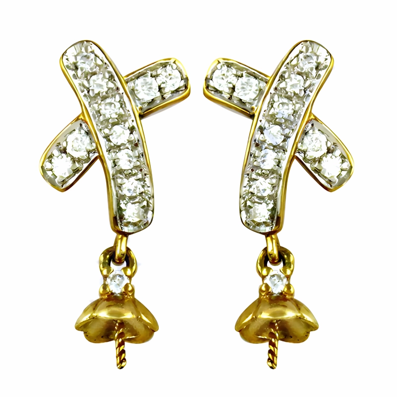 High-Quality Accent Shiny Decor Latest Luxury Cubic Zirconia Gemstone Silver Earrings