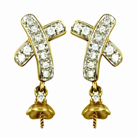 High-Quality Accent Shiny Decor Latest Luxury Cubic Zirconia Gemstone Silver Earrings