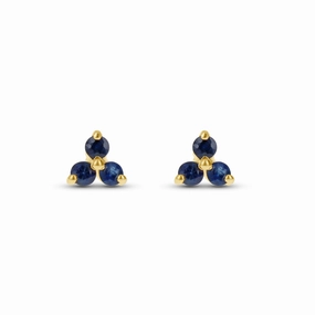 Sapphire Flower Stud Earrings Gifting Moment Timeless Fashion