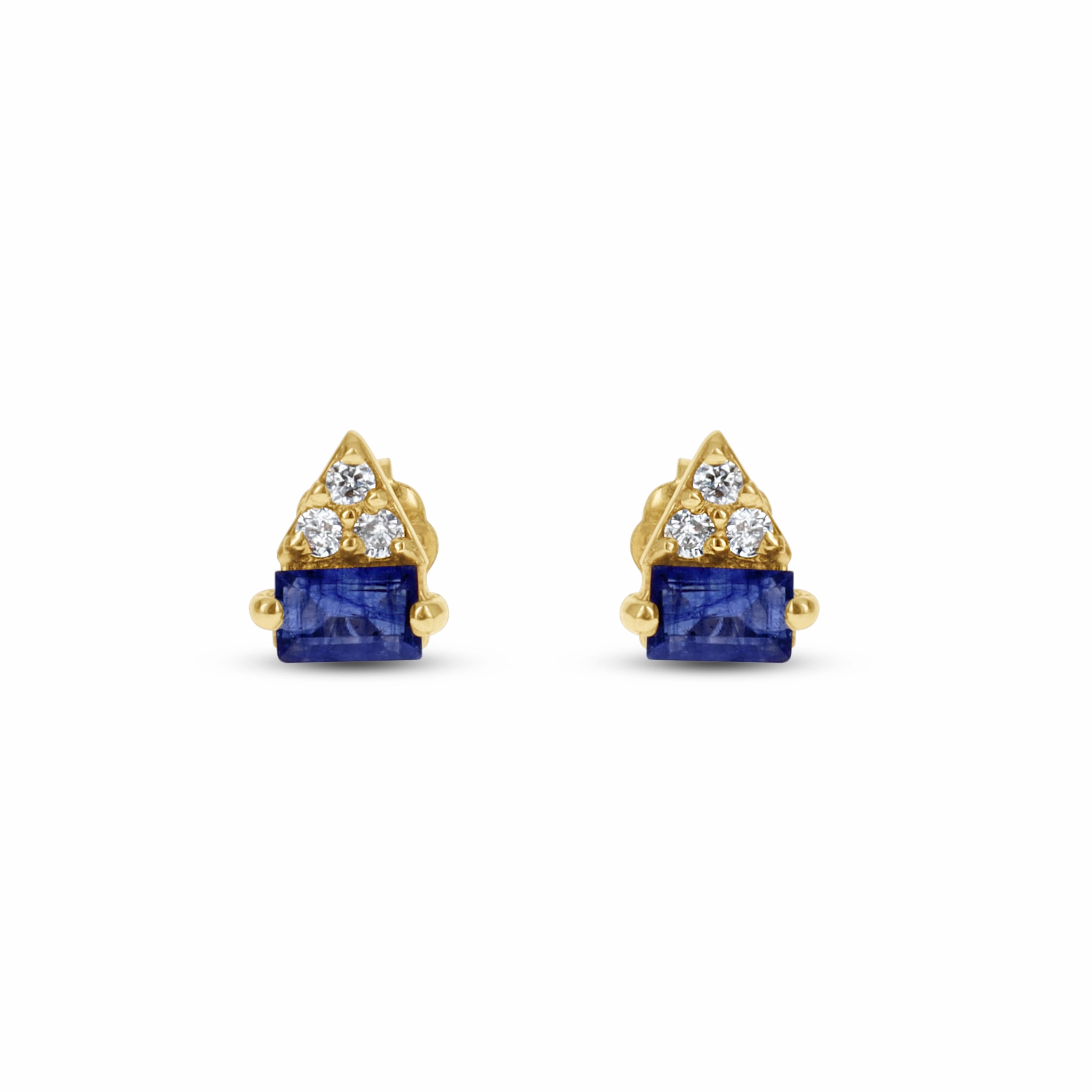 Sapphire Geometric Stud Earrings Elegant Piece Soft Form