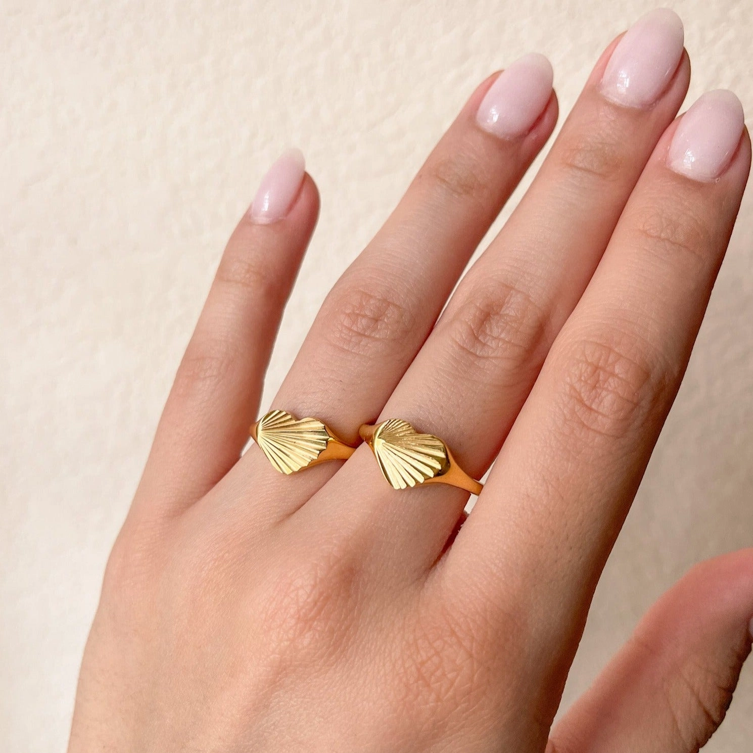 Lightweight Touch Vintage Embellishment SELF LOVE HEART SIGNET RING