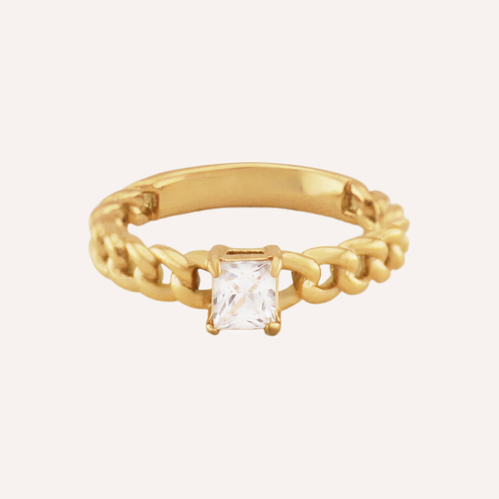 Handcrafted Jewelry Durable Decoration HERA SQUARE CZ DIAMOND RING