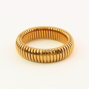 Simple Sparkle Compact Design ADDISON STRETCH SNAKE BAND RING