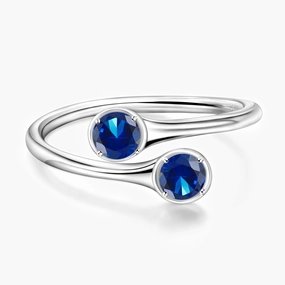 Daily Gift Sparkling Pieces September Double Sapphire Birthstone