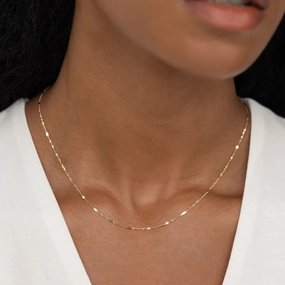 Shimmer Chain Necklace 14k Gold - Clara Contemporary Present