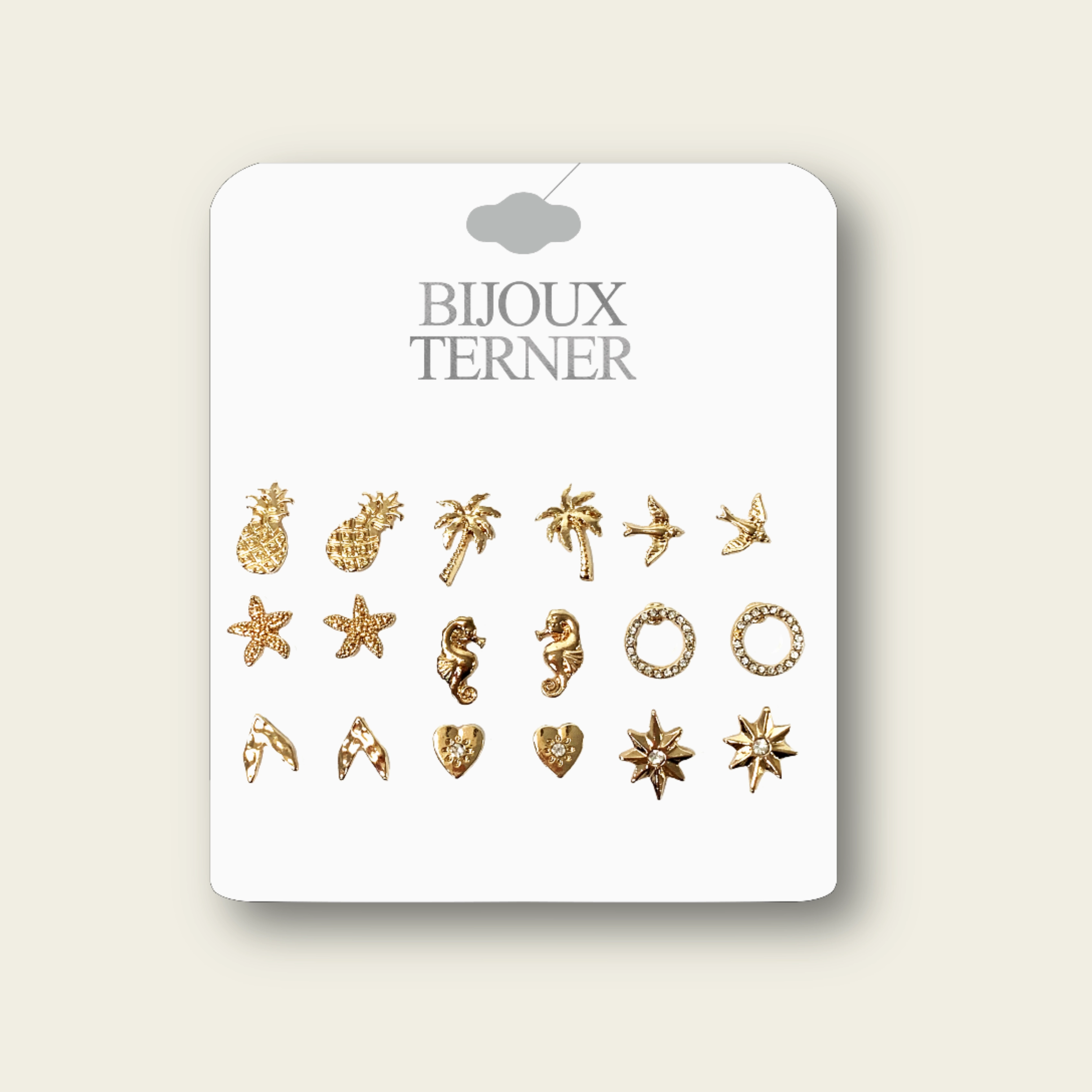 Tropical 9-Piece Stud Set Luxurious Item Pretty Vibe