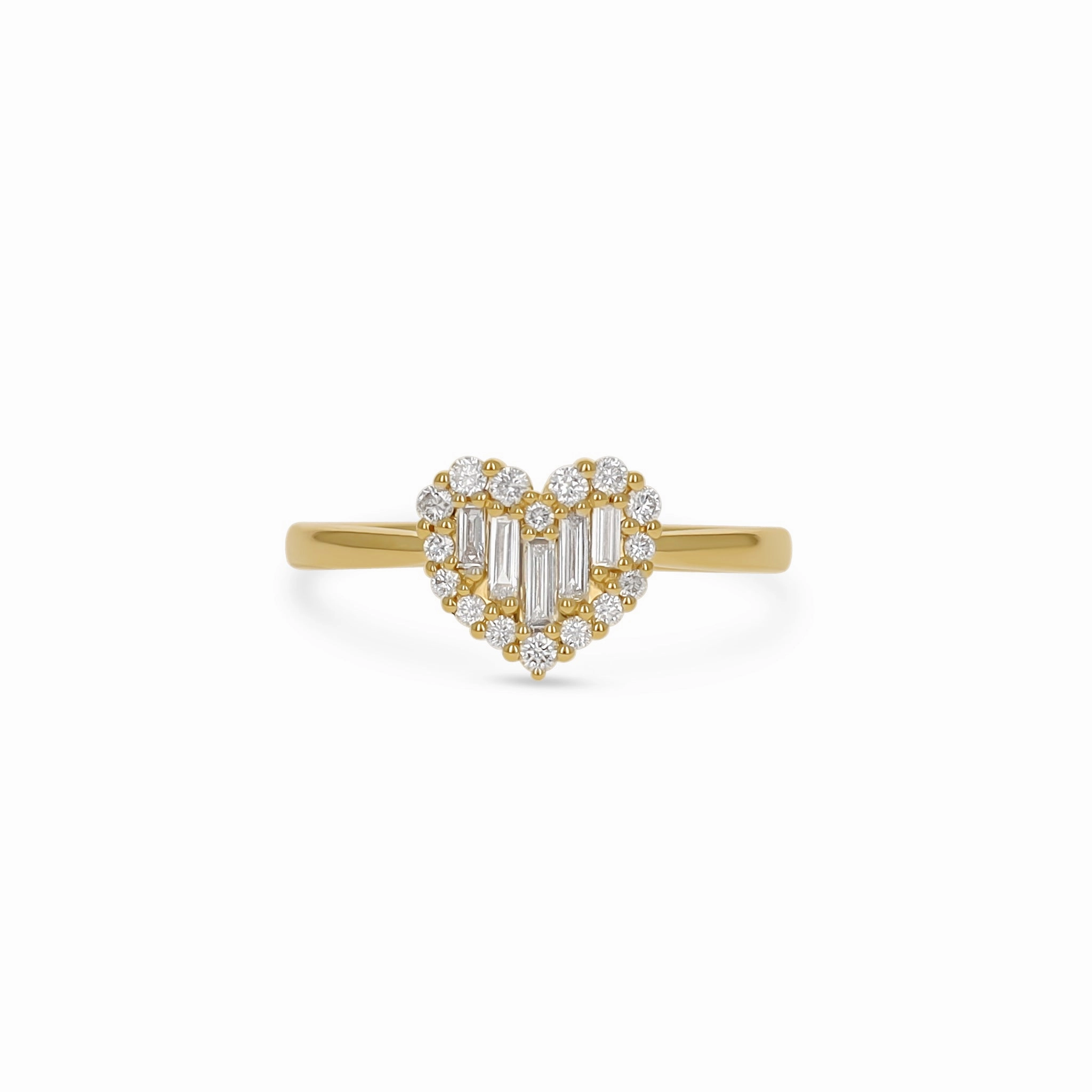 Day To Day Baguette Heart Ring