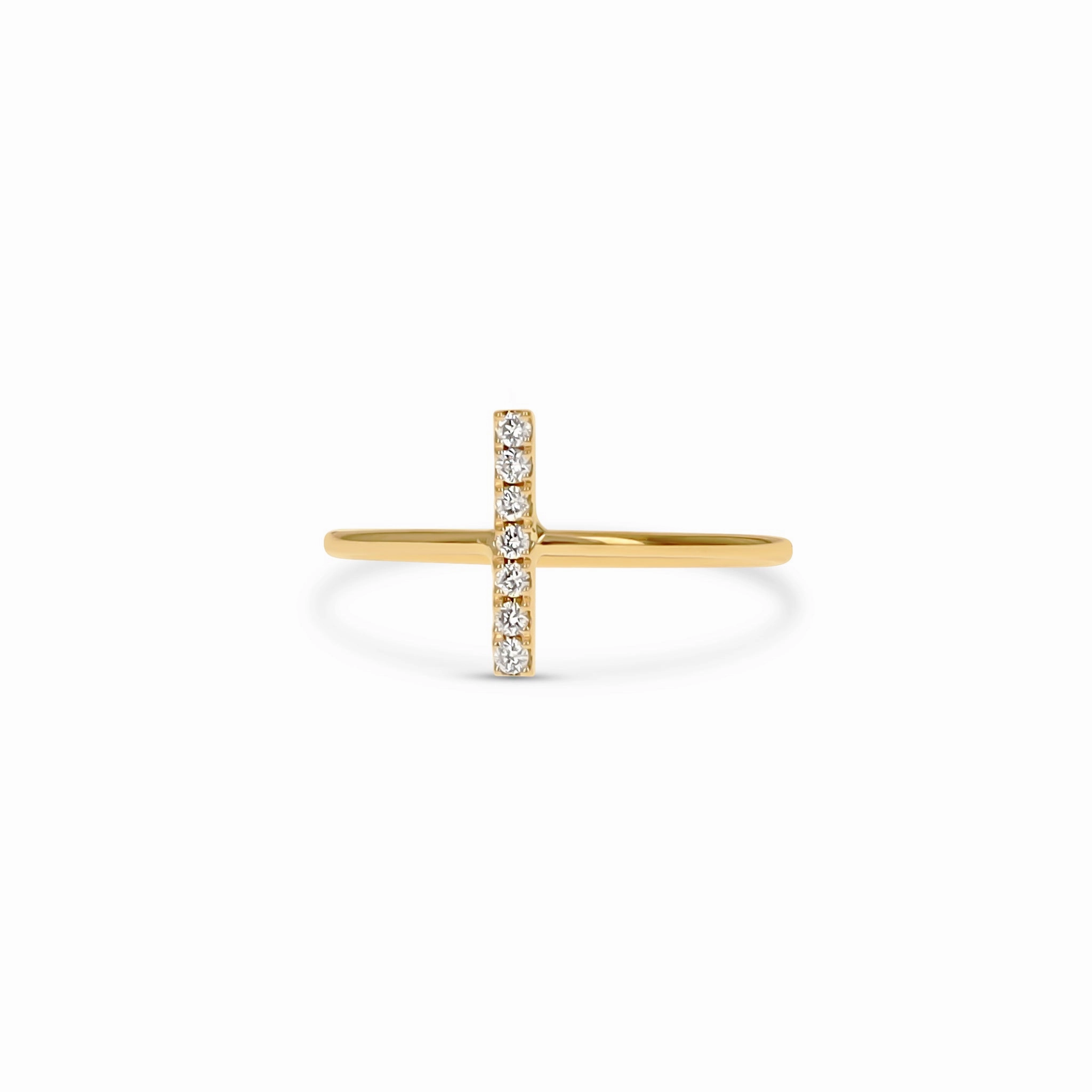 Simple Diamond Bar Ring Chic Flash