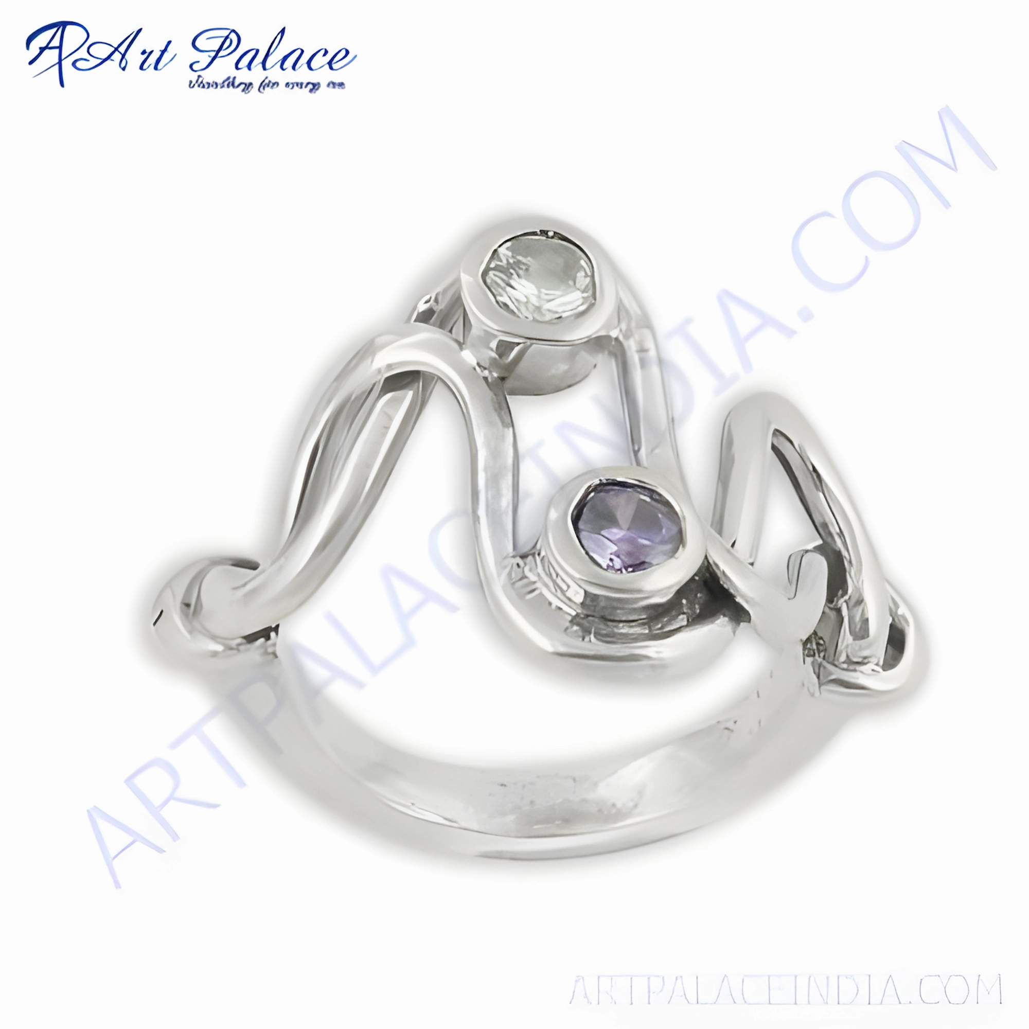 Stylish charm Timeless Object Stunning Zirconia Amethyst Gemstone Silver Ring - Fabulous & Cool CZ Fashion Accessory