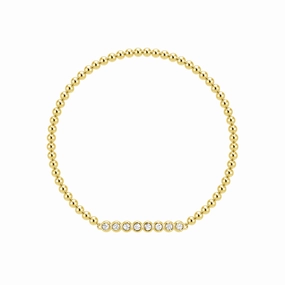 Beaded Chain Bracelet with Balanced Lab Grown Diamond Accents Exclusive Shine