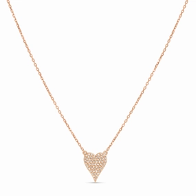 Vibrant color Diamond Pointed Heart Necklace
