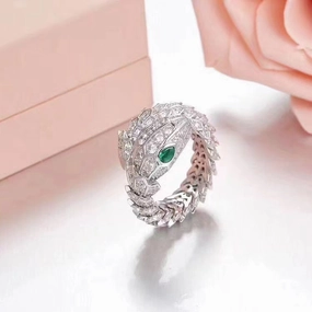 Artisan Craft Snake Ring | CZ | S925