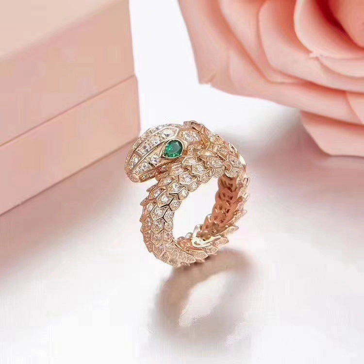 Snake Ring | CZ | S925 Light Detail Unique Sparkle
