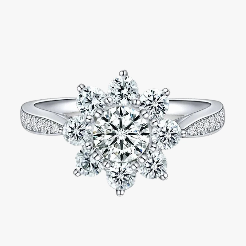 Snowflake Ring in 925 Sterling Silver Classic Sparkle
