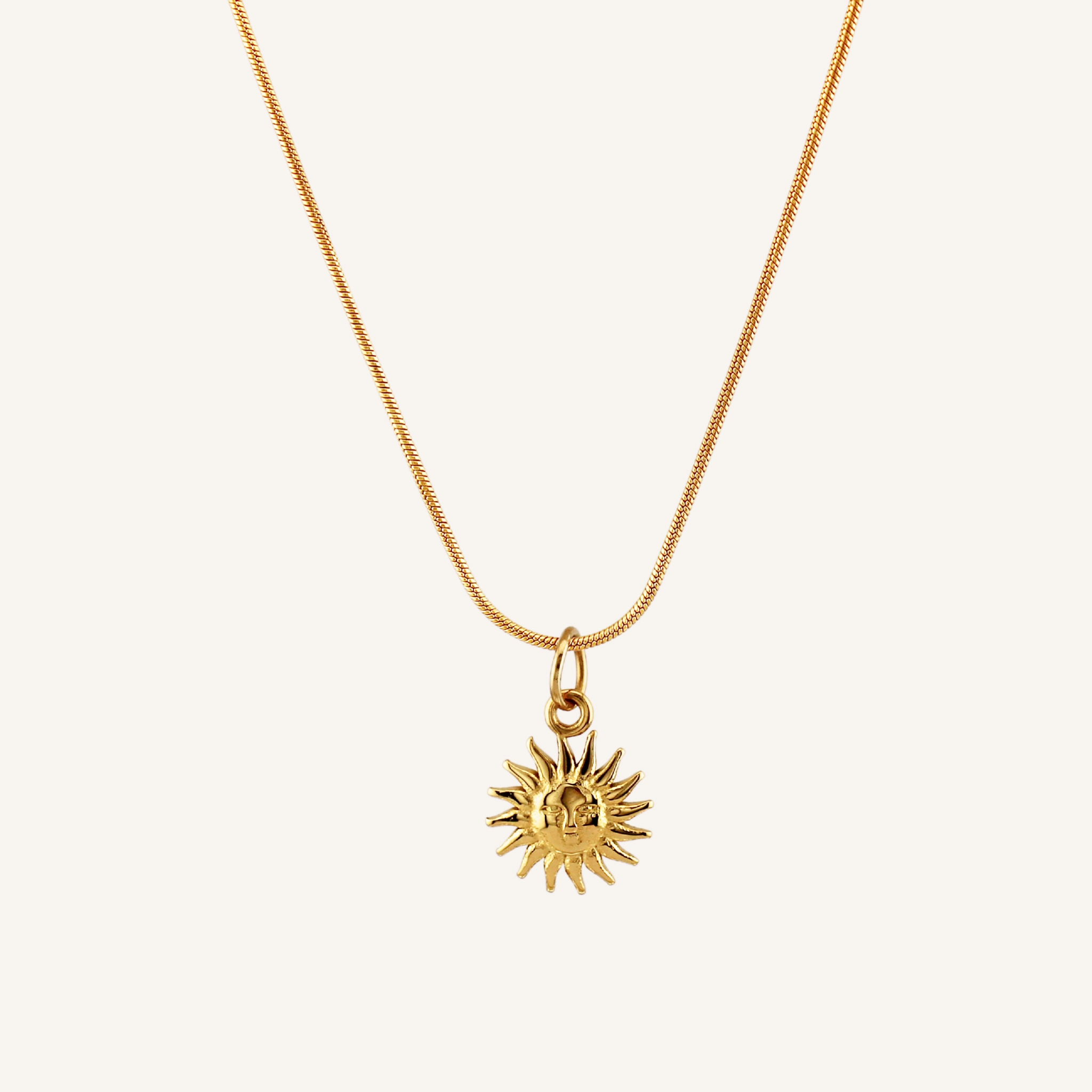 Distinctive Accessory Intricate Work SOLEIL SUN CHARM NECKLACE