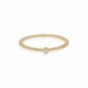 Shiny look Simple Diamond Bezel Ring