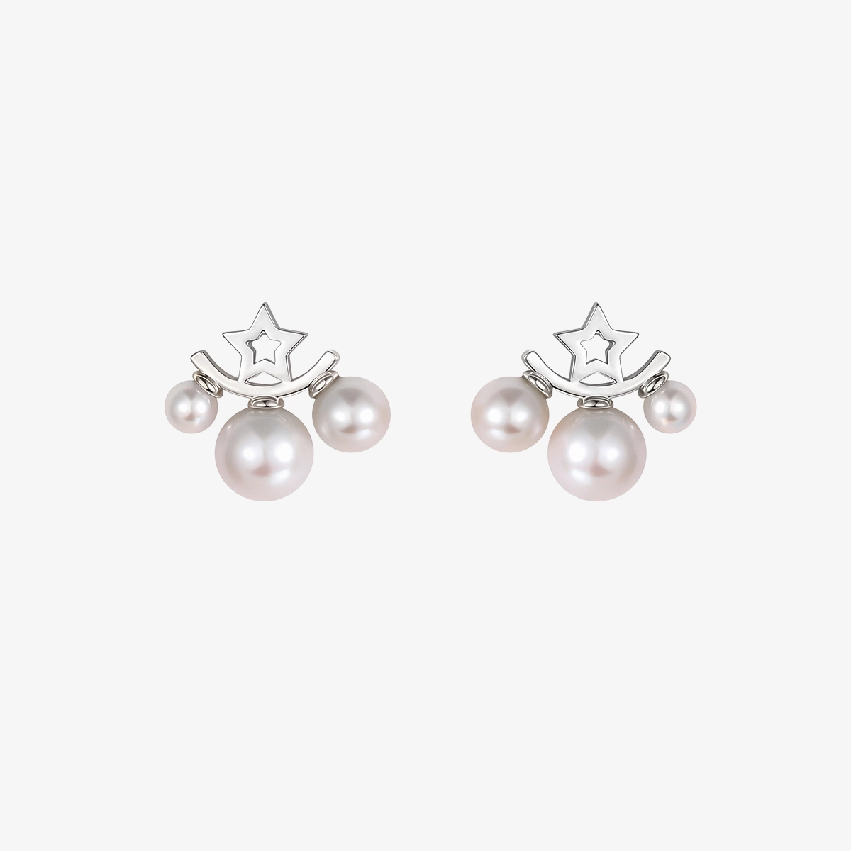 Chic Accessories Precious Appeal Star Fresh Pearl Earrings