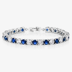 Sparkling Round Cubic Zirconia Women's Tennis Bracelet Evening Collection