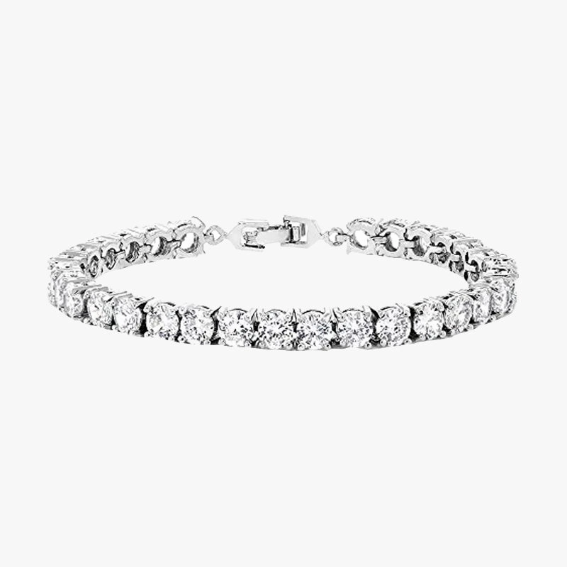 Sparkling Round Cubic Zirconia Women's Tennis Bracelet Stylish Pop