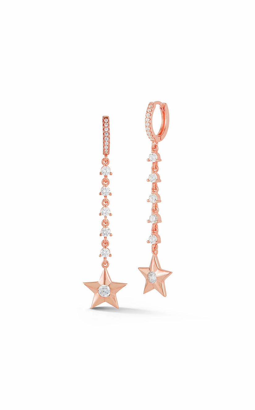 Star Drop Huggie Earring Charming Pieces