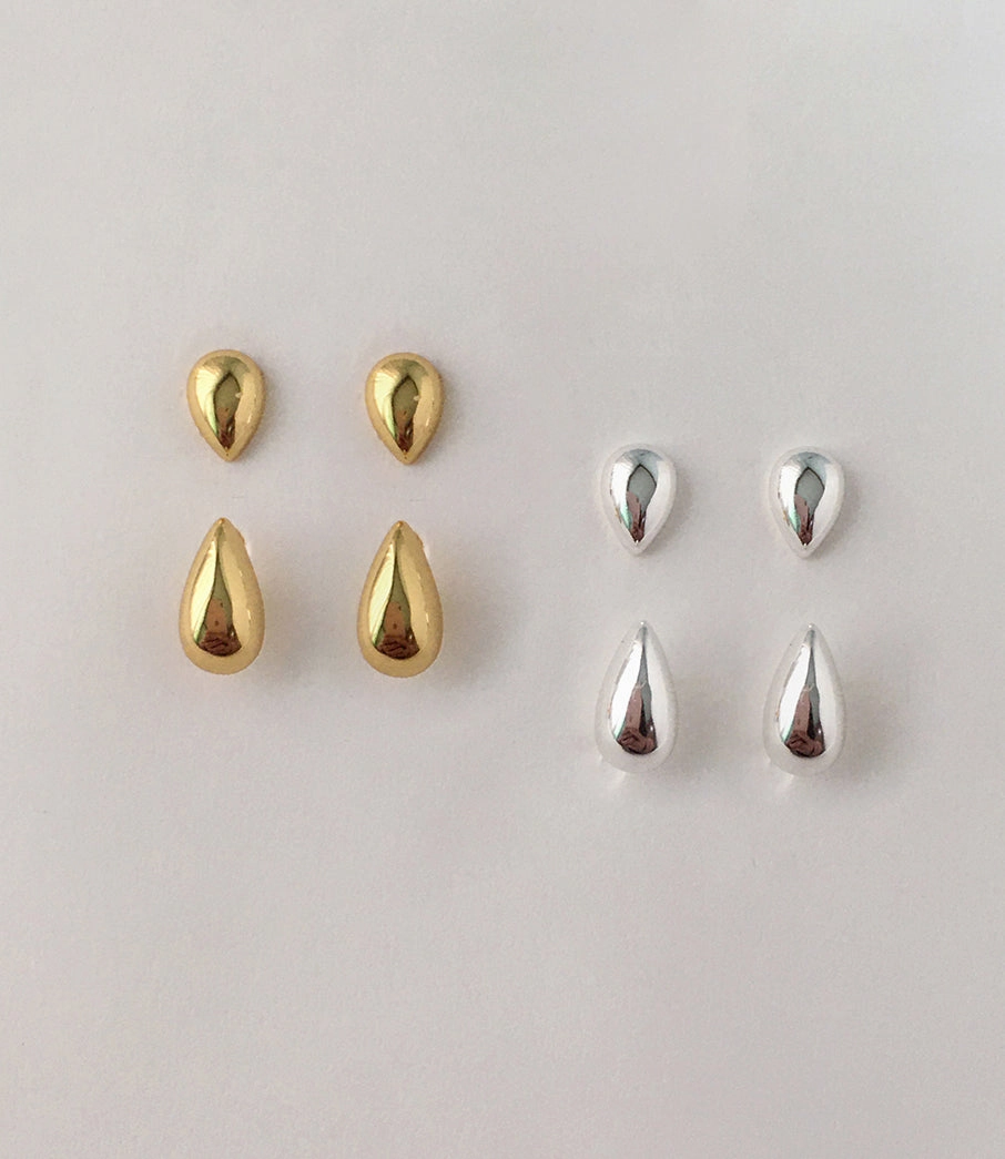 Morning Dew 2-Way Dainty Stud Earrings 18K Gold/Silver Splendid Item