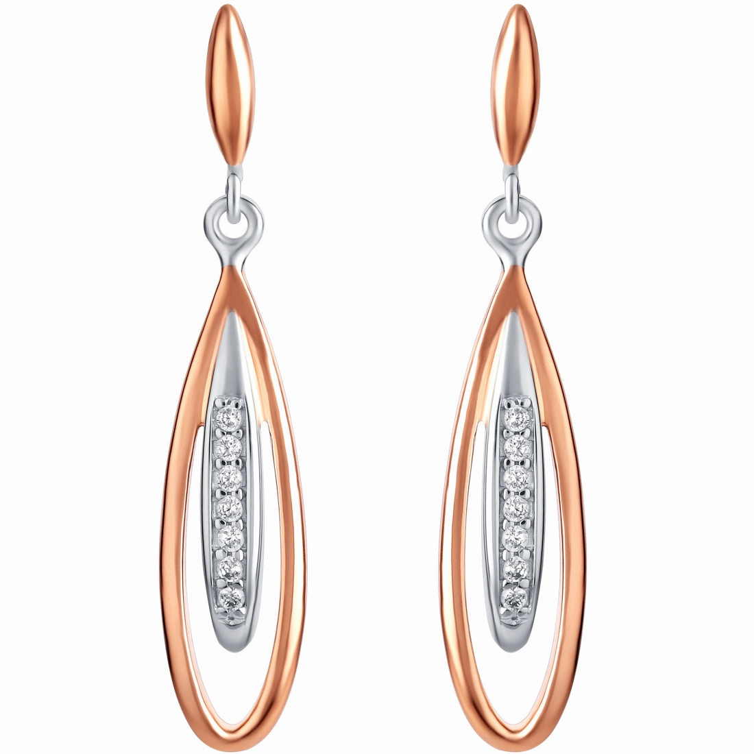 Exquisite Element Summer Item Sterling Silver Floating Teardrop Earrings