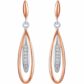 Exquisite Element Summer Item Sterling Silver Floating Teardrop Earrings