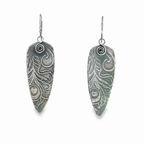 Affordable Essential Sterling Silver Swirl Stamped Earrings