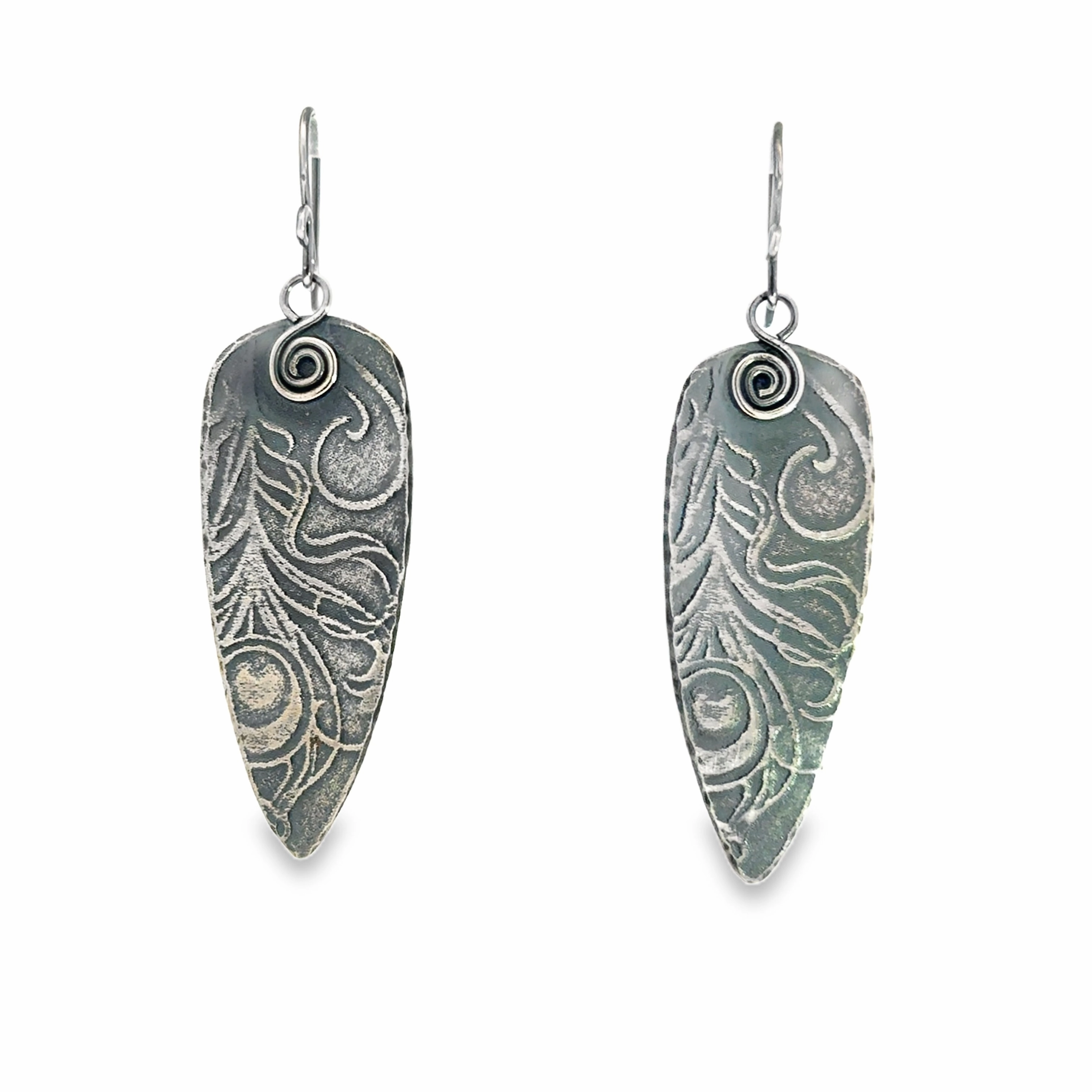 Affordable Essential Sterling Silver Swirl Stamped Earrings