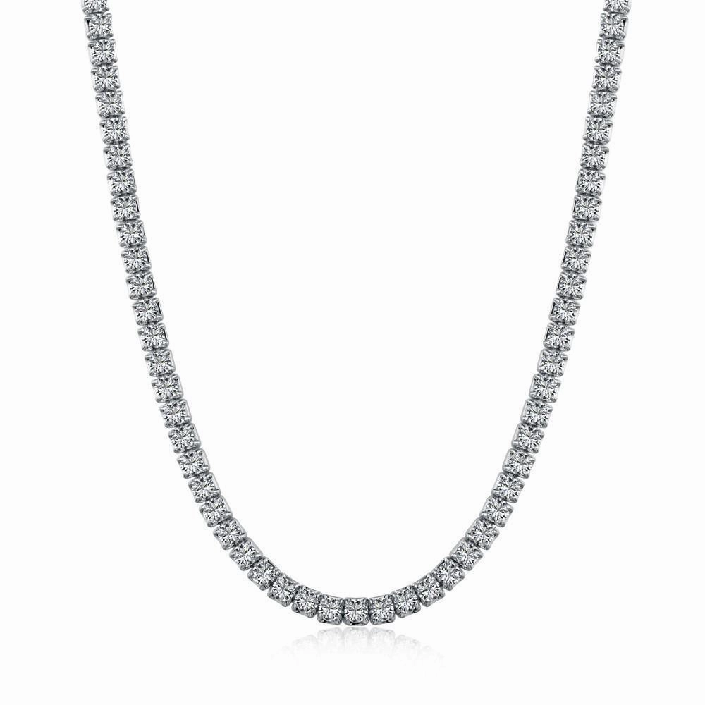 Sterling Silver Tennis Chain Necklace | S925 | CZ Statement Fashion Wonderful Gift