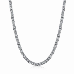 Sterling Silver Tennis Chain Necklace | S925 | CZ Statement Fashion Wonderful Gift