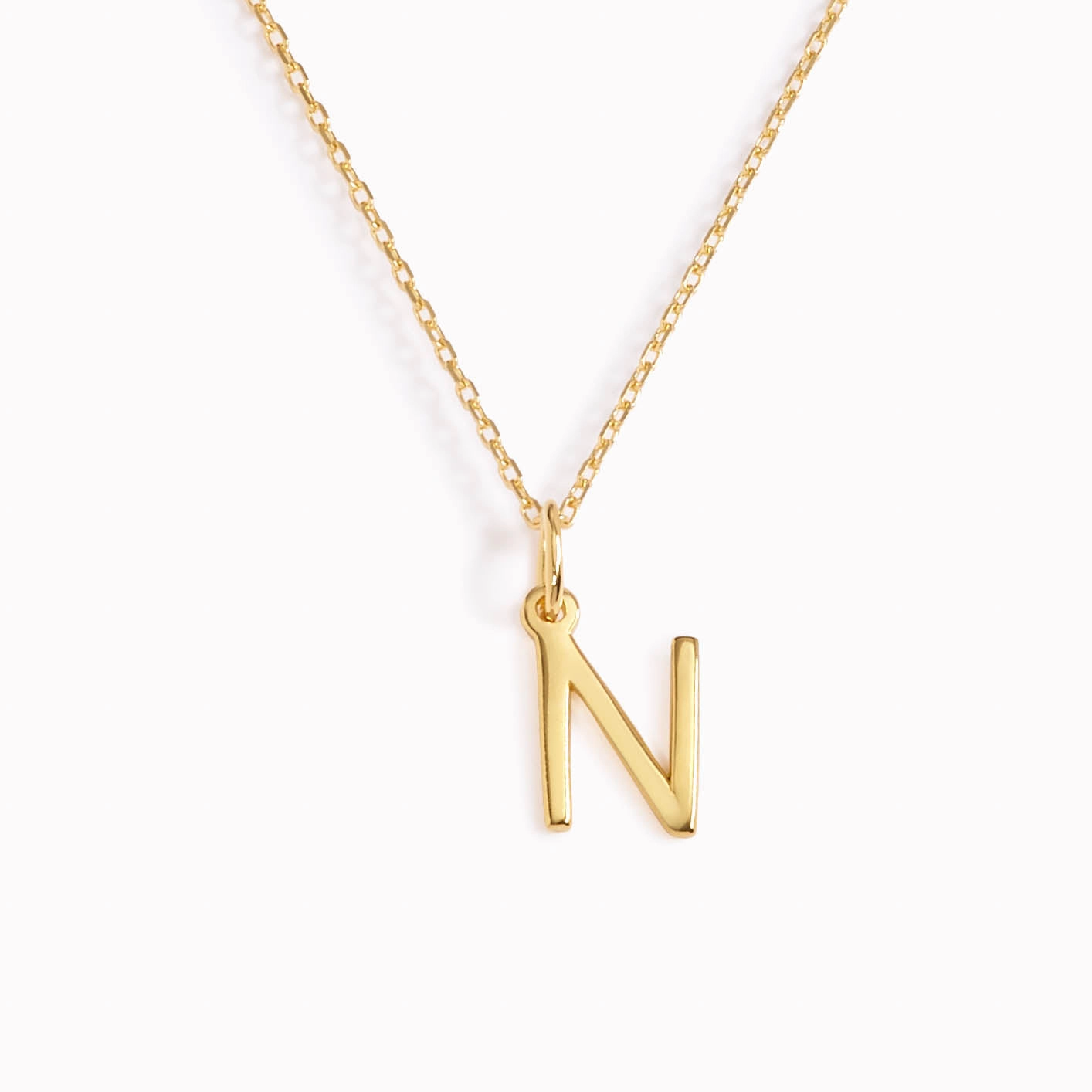 N Necklace / Gold Initial Necklace Stunning Piece Marvelous Adornment