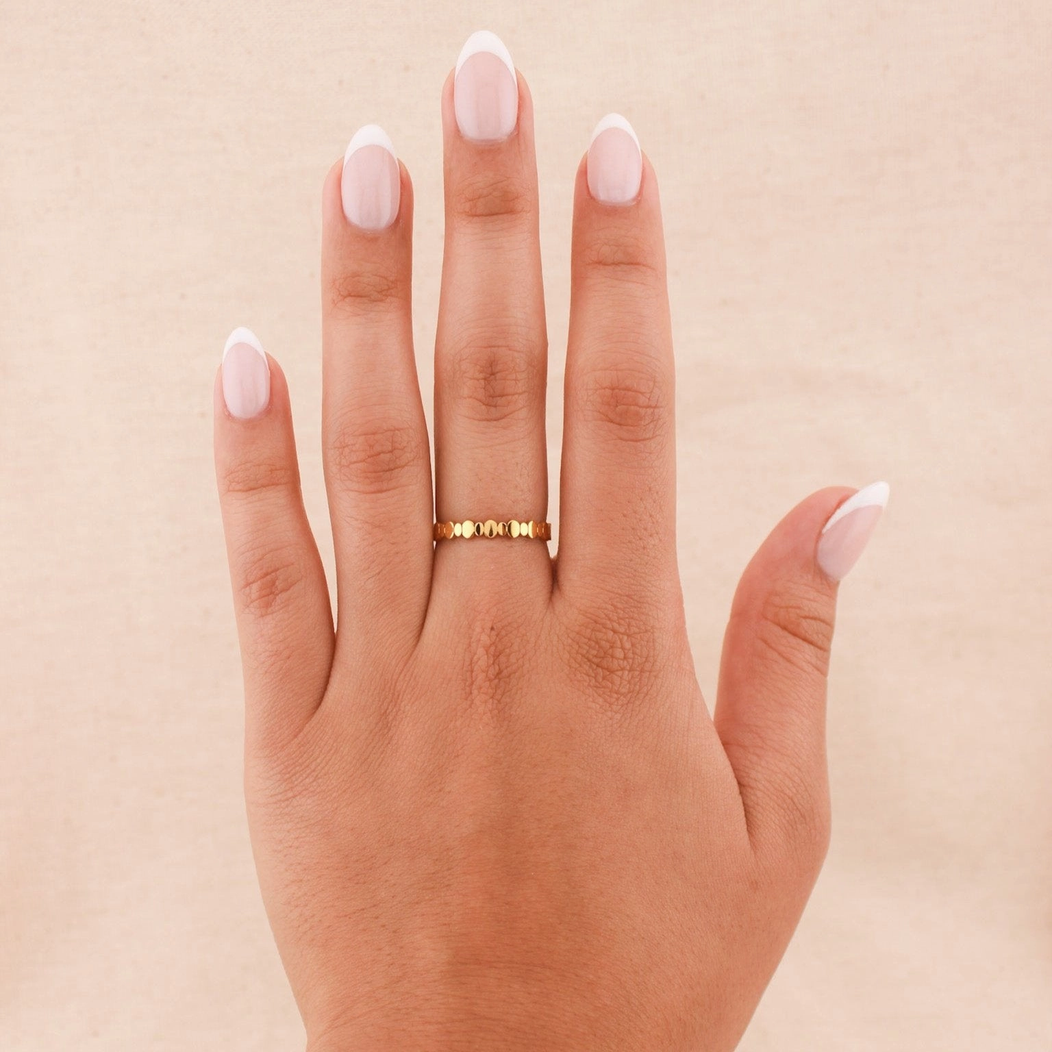 POPPY FLAT BEAD RING Romantic Gesture Handcrafted Decoration