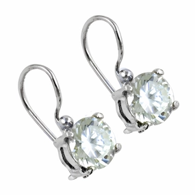 Stunning 925 Silver Earrings with Charming Cubic Zirconia Gemstones Petite Trinket Decorative Creation