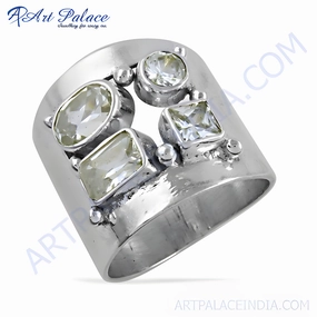 Stunning Cubic Zirconia Gemstone 925 Silver Ring - Hot & Dazzling Jewelry Everlasting Beauty
