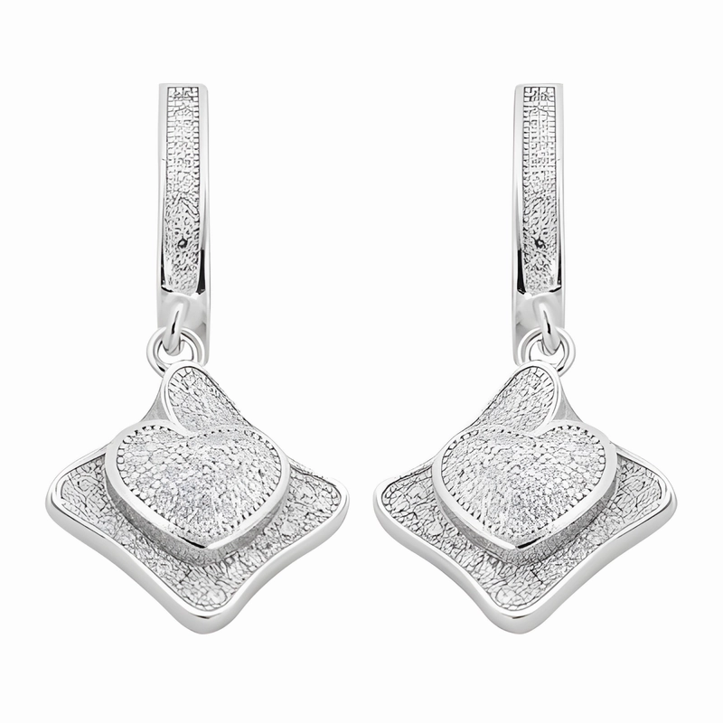 Graceful Adornment Stunning Cubic Zirconia Gemstone Silver Earrings by Famous Designer